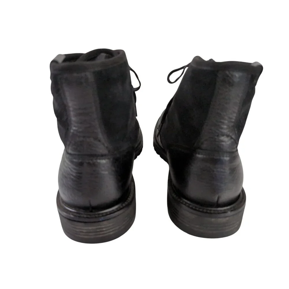 Cole Haan Grand OS Ankle Boot Mens 9 Black Leather Grunge Punk Rocker Edgy Urban